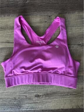 Juicy Couture Sport Pink Racerback Sports Bra Medium